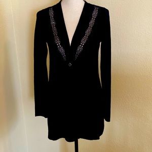 Elie Tahari Black Merino wool cardigan